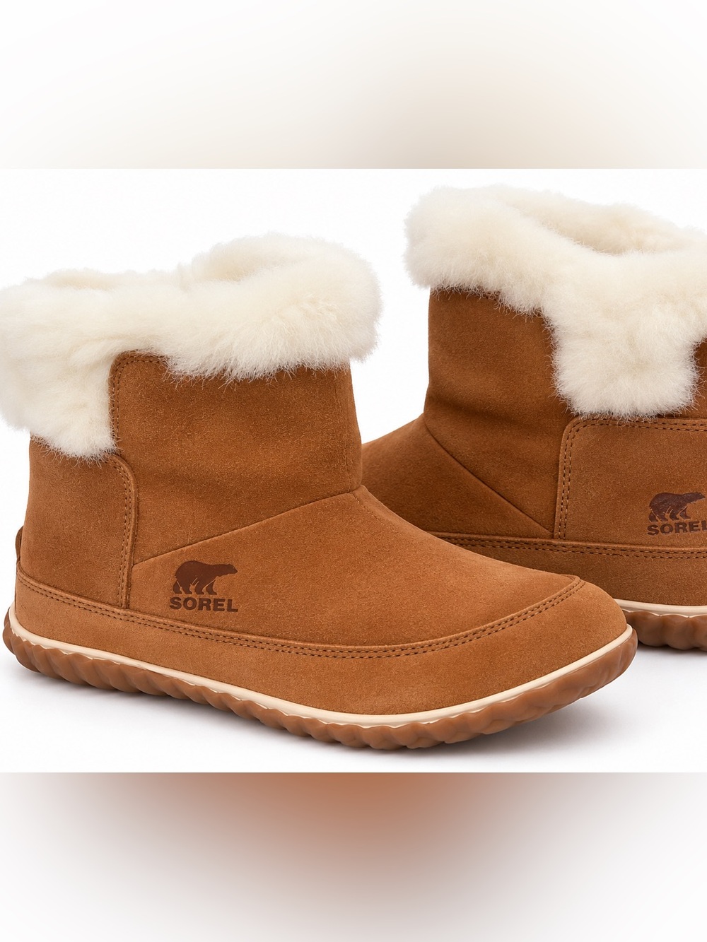 SOREL Out N About IV Chillz Brown Suede Faux Shearling Waterproof Winter Boots